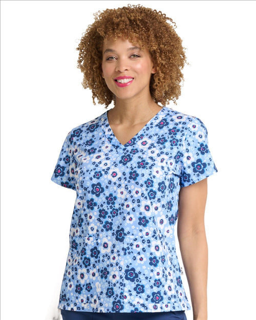 Ava Therese Floral Affair Audrey Printed Scrub Top