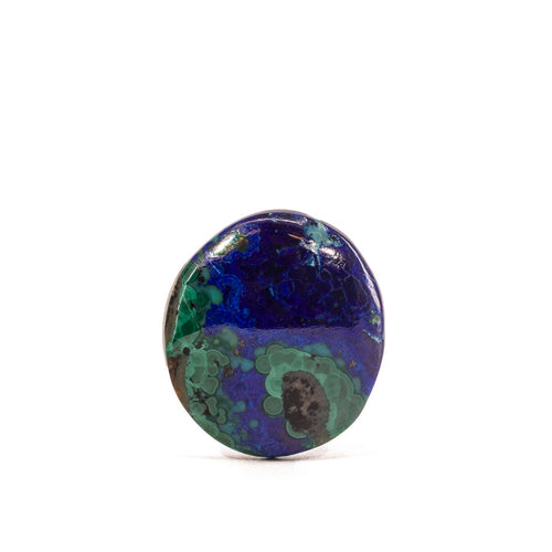 Azurite & Malachite 20.49 Carat Polished Crystal Cabochon