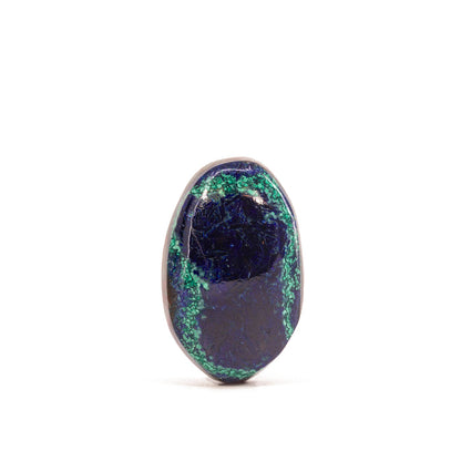 Azurite & Malachite 21.44 Carat Polished Crystal Cabochon