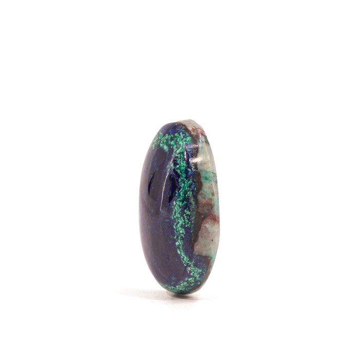 Azurite & Malachite 21.44 Carat Polished Crystal Cabochon
