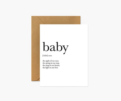 Baby Definition Baby Card | Footnotes Paper
