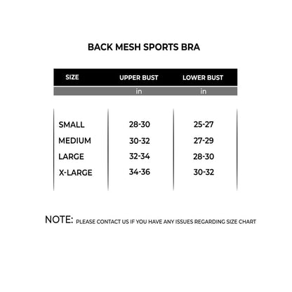Back Mesh Sports Bra