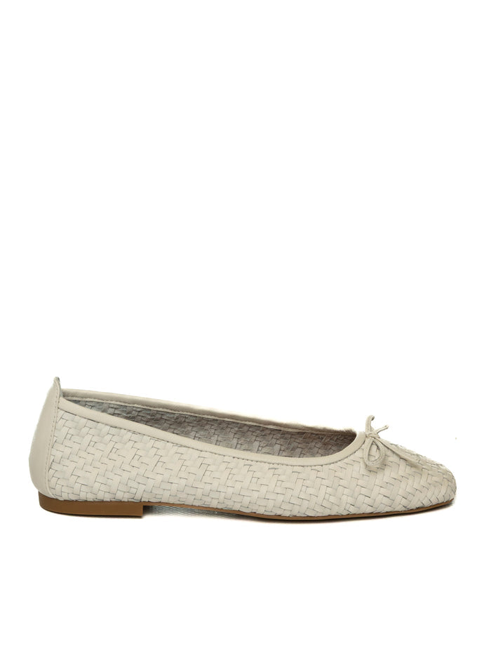 UNISA Ballerina intrecciata bianco BIENZA PELLE INTR-WHITE