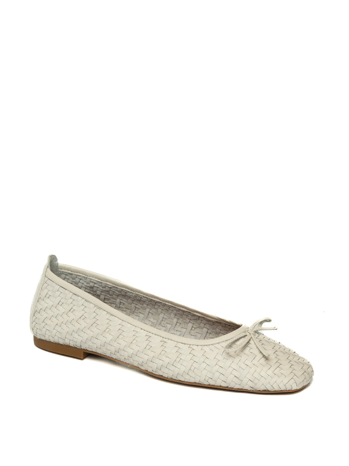 UNISA Ballerina intrecciata bianco BIENZA PELLE INTR-WHITE
