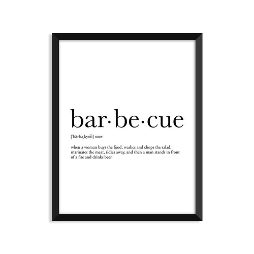 Barbecue Definition - Unframed Art Print Or Greeting Card