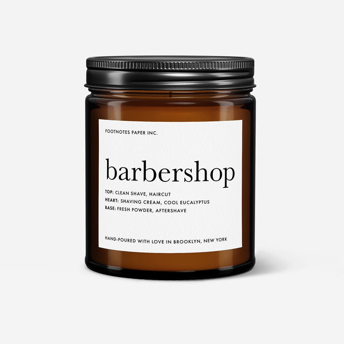 Barbershop Candle - Footnotes Paper