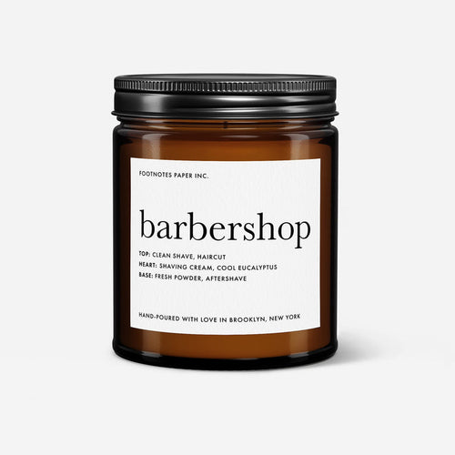 Barbershop Candle - Footnotes Paper