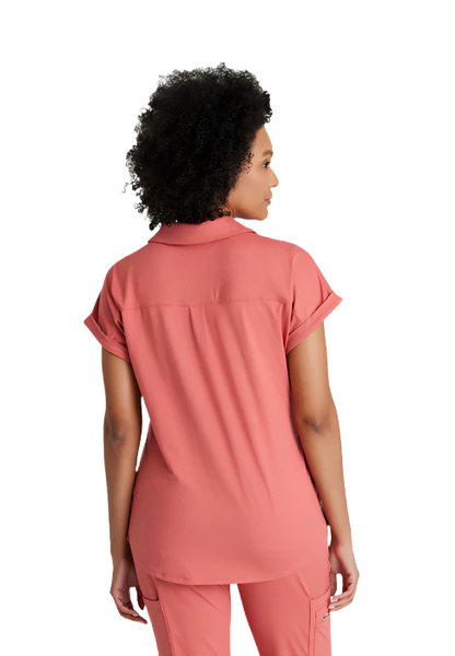 Barco One Performance Knit Engage Pro 2-Pocket Zip Neck Dolman Scrub Top