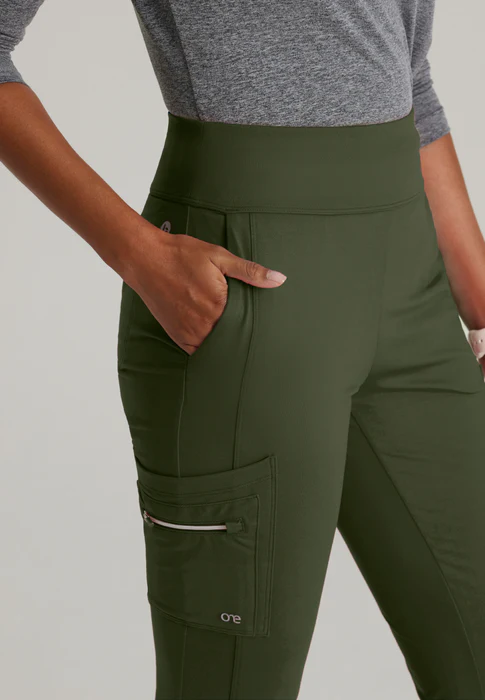 Barco One Performance Knit Sprint High Rise Flare Leg Scrub Pants