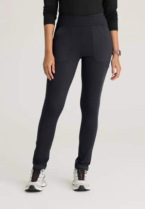 Barco One Performance Knit Strive 6-Pocket Mid-Rise Scrub Leggings