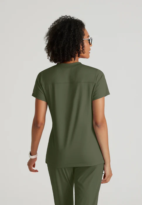 Barco One Performance Knit Victory 2-Pocket V-Neck Scrub Top