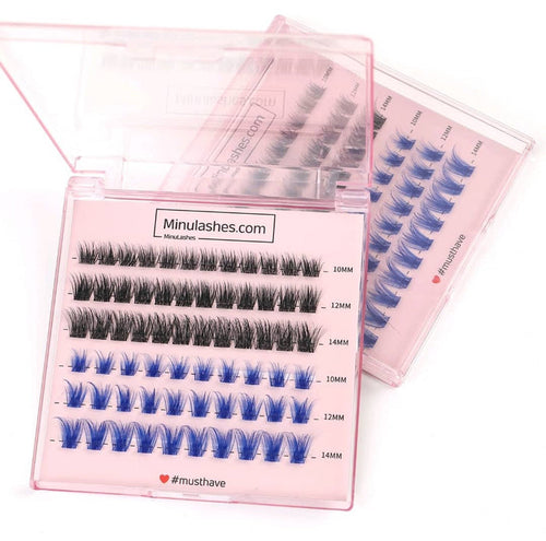 Black and blue eyelashes by MinuLashes