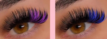 Black and blue eyelashes by MinuLashes