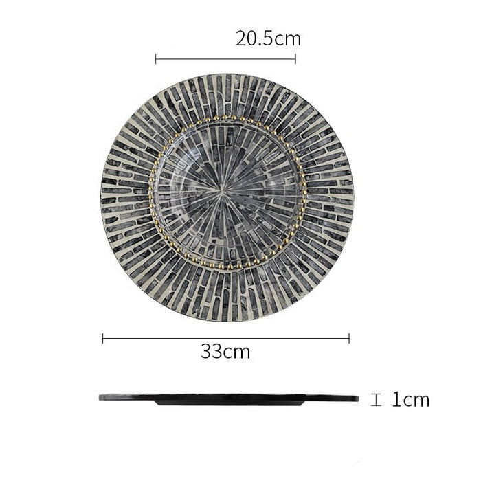 Black Gold Pearls Under Plates