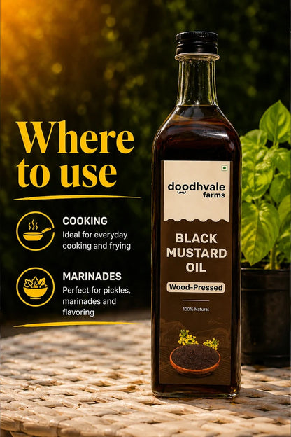 Black Mustard Oil - Wood Pressed 1L (2 Unit Pack)