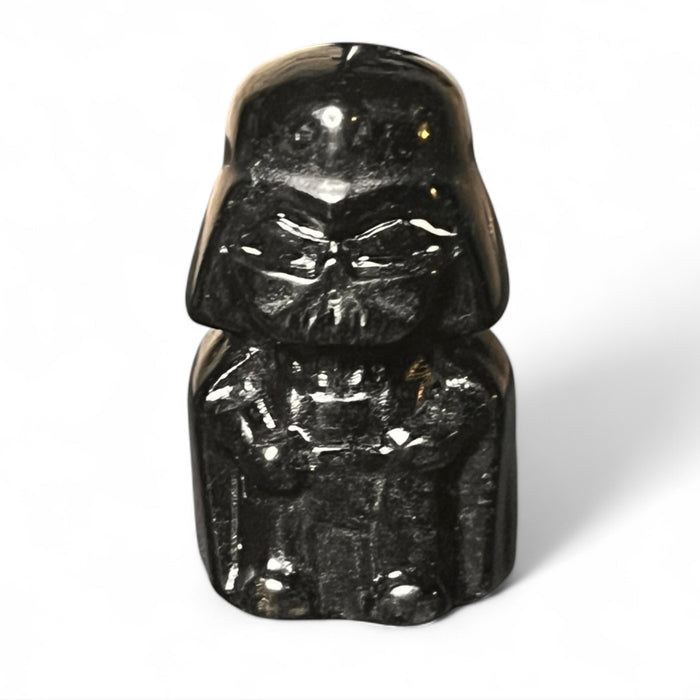 Black Obsidian Darth Vader carving 1-inch crystal figurine