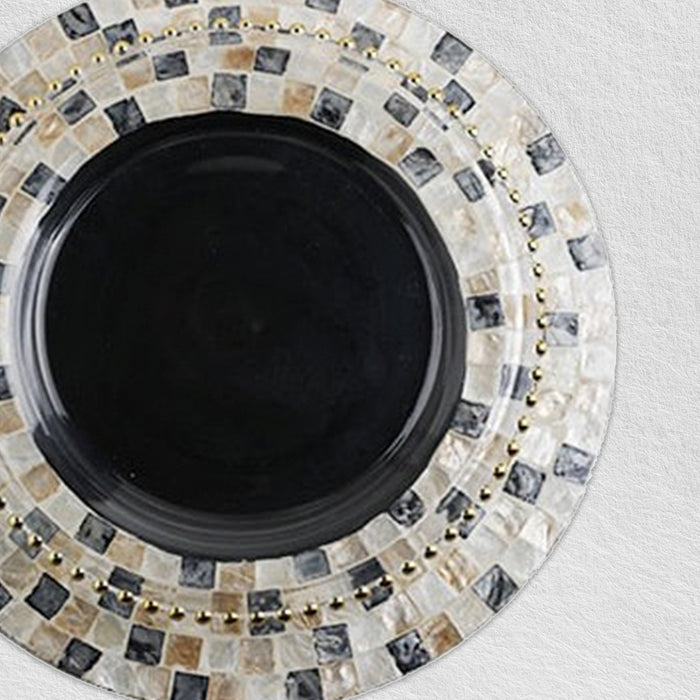 Black Stripe Pearl Under Plates