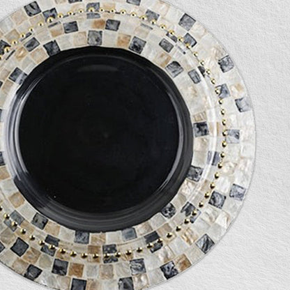 Black Stripe Pearl Under Plates
