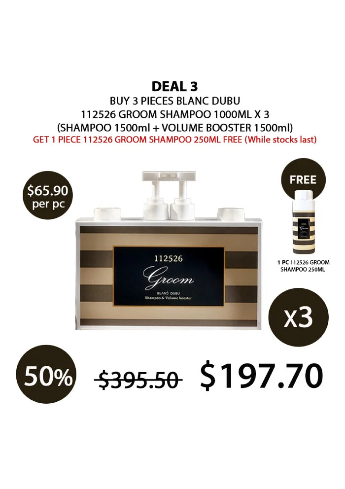(BUY 3 JUMBO) 1000ml BLANC DUBU CLOUD SHAMPOO + (1 FREE) 250ml CLOUD
