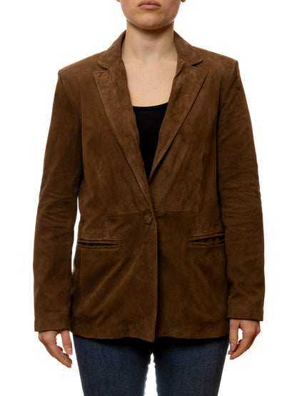 PK BY PASKAL blazer camoscio moro 126 CAM-FORESTA