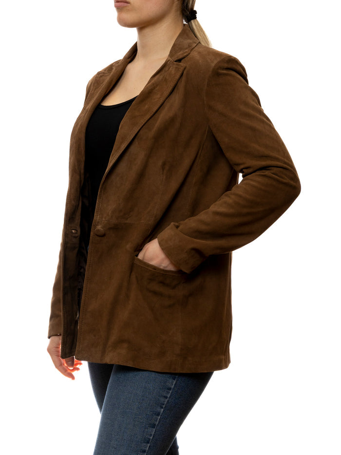 PK BY PASKAL blazer camoscio moro 126 CAM-FORESTA