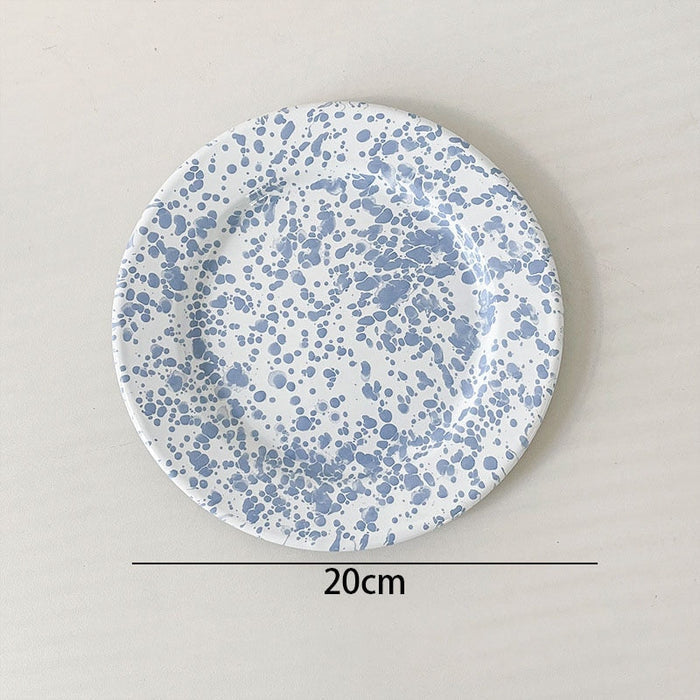 Blue Enamel Dinner Plate