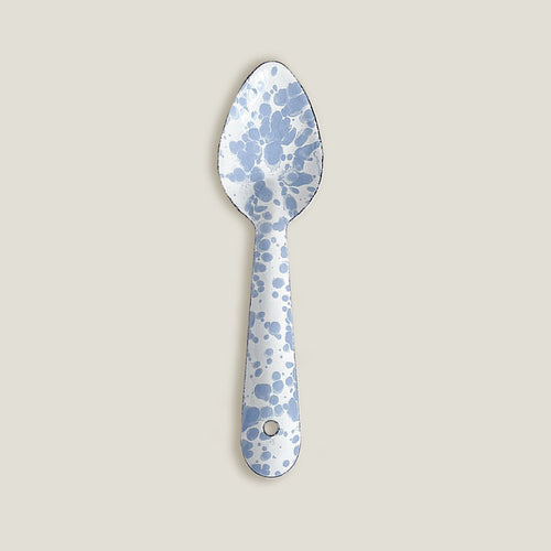 Blue Enamel Soup Spoon