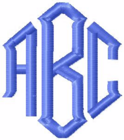 Bold Diamond 3 Letter Monogram