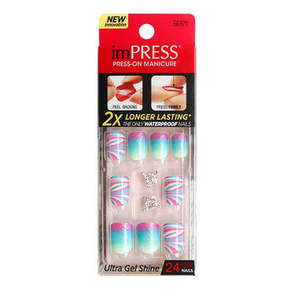 Broadway Impress 2x Longer Lasting Press On Manicure with Point Nail Stone 24 Nails - ikatehouse