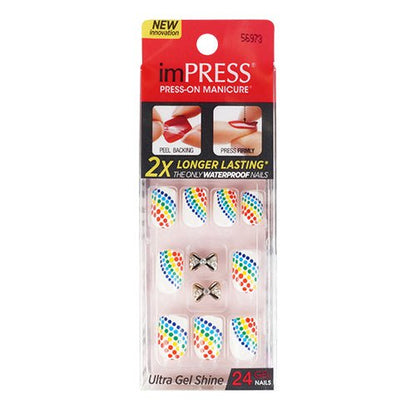 Broadway Impress 2x Longer Lasting Press On Manicure with Point Nail Stone 24 Nails - ikatehouse