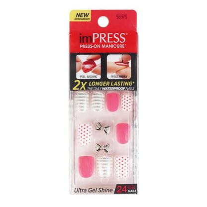 Broadway Impress 2x Longer Lasting Press On Manicure with Point Nail Stone 24 Nails - ikatehouse