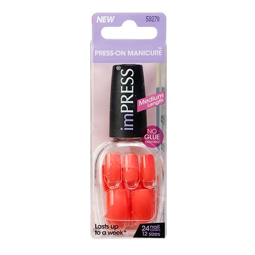 Broadway Nails imPRESS Press On Manicure Medium Length 24 Nails - ikatehouse