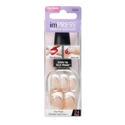 Broadway Nails imPRESS Press On Manicure Medium Length 24 Nails - ikatehouse