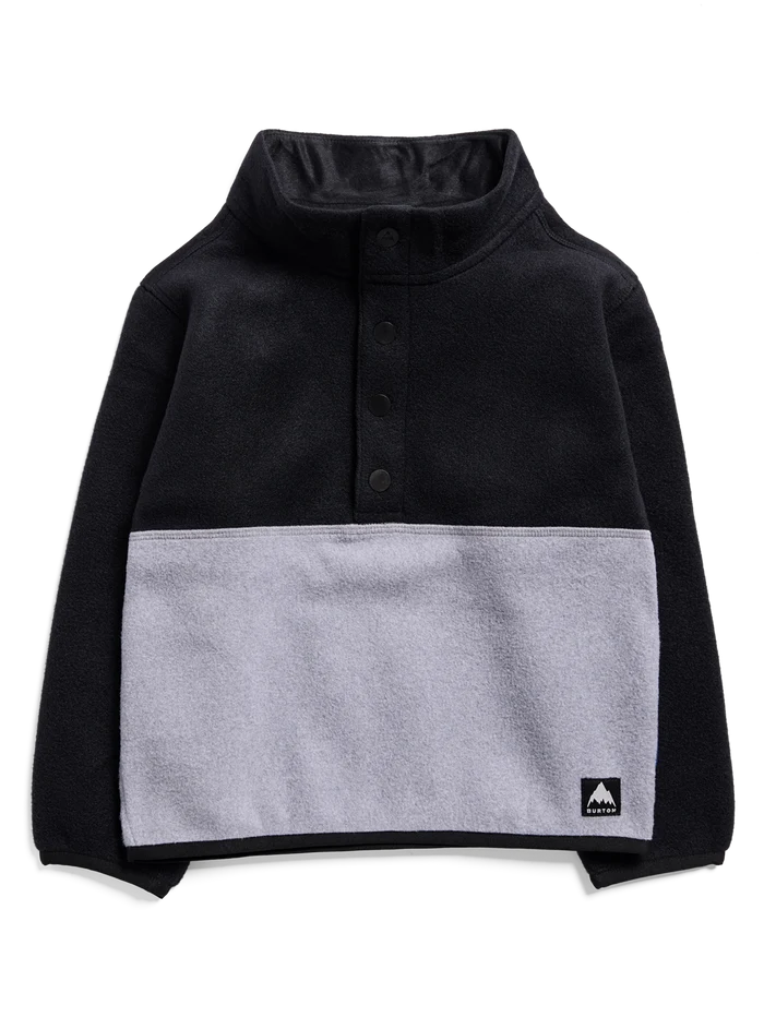 Product image of Toddlers' Burton Cinder Fleece Anorak[Variant:True Black / Gray Heather]