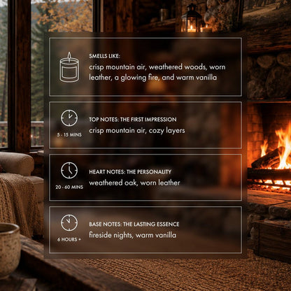 Cabin Weekend Candle | Woody Amber Vanilla Candle - Footnotes Paper