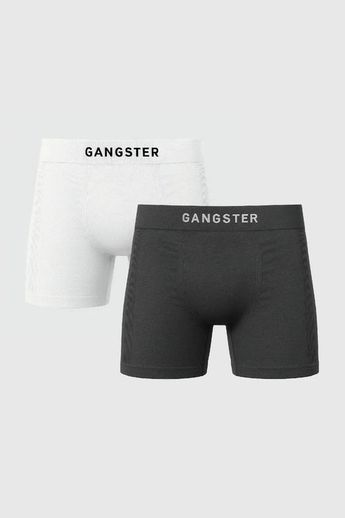 Calzoncillo Calzoncillo Poliamida Duo Gris/Blanco - Gangster