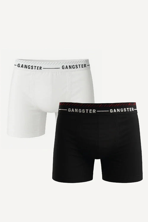Calzoncillo Calzoncillo Poliamida Twin Negro/Blanco - Gangster