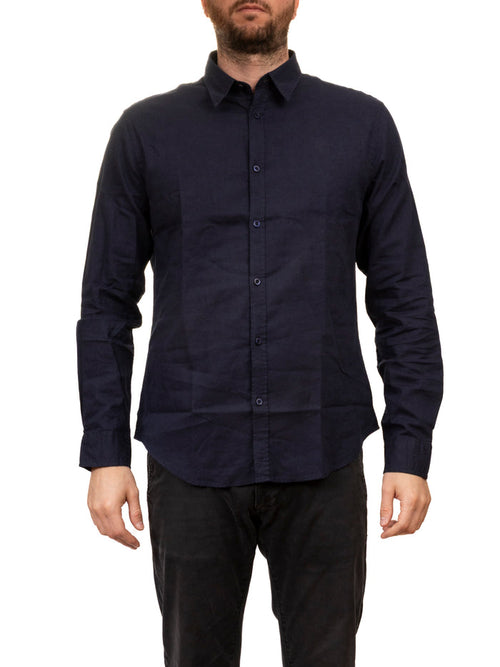 CENSURED camicia lino blu SM6437 LNC5-212