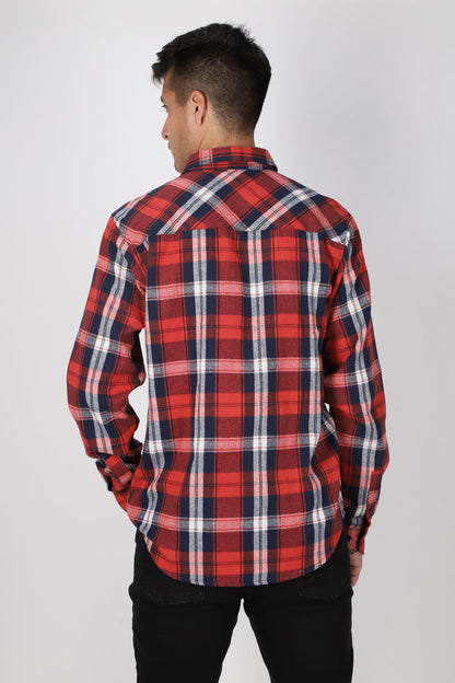 Camisa Franela  ML Fireside Rojo Gangster