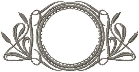 Cat Tail Monogram Frame - Machine Embroidery design