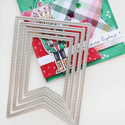 Catherine Pooler - Dies - Nested Stitched Banner. Includes four sizes of nesting banners, each with charming stitched details. You can even punch a hole and use these versatile dies as a base for gift tags. Available at Embellish Away located in Bowmanville Ontario Canada.