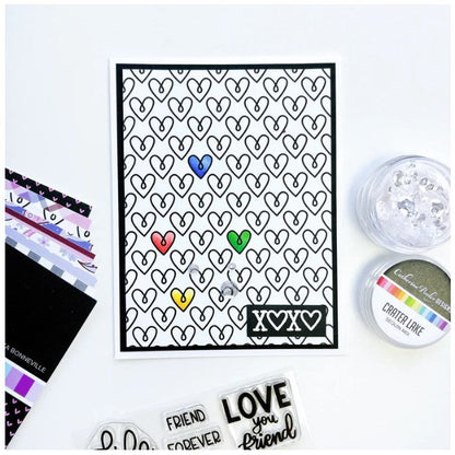 Catherine Pooler - Sentiments Stamp Set - Forever Yours.  When making cards for Valentine's Day, you need a just right sentiment for everyone you love. Enter the Forever Yours Sentiments Stamp Set. Available at Embellish Away located in Bowmanville Ontario Canada. Example by brand ambassador.