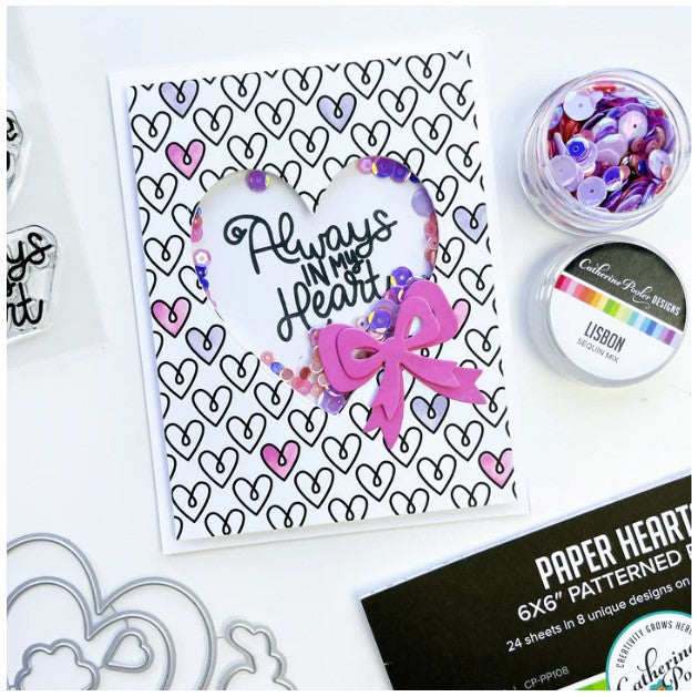 Catherine Pooler - Sentiments Stamp Set - Forever Yours.  When making cards for Valentine's Day, you need a just right sentiment for everyone you love. Enter the Forever Yours Sentiments Stamp Set. Available at Embellish Away located in Bowmanville Ontario Canada. Example by brand ambassador.