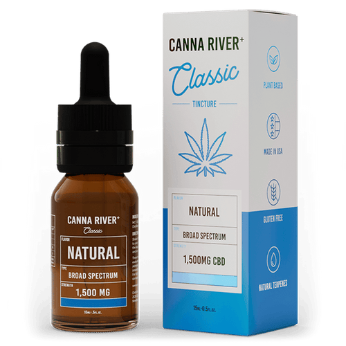 Canna River CBD Classic Tincture Natural Broad Spectrum 1500mg CBD 15mL