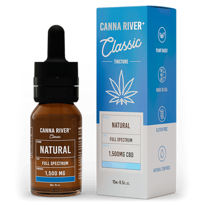 Canna River CBD Classic Tincture Natural Full Spectrum 1500mg CBD 15mL