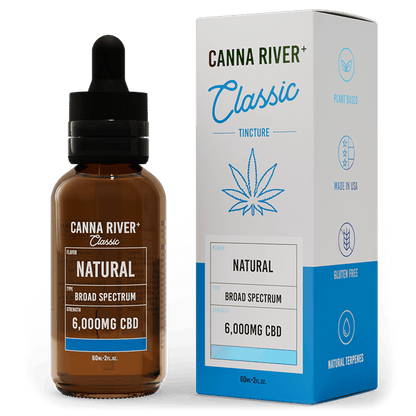 Canna River CBD Classic Tincture Natural Broad Spectrum 6000mg CBD 60mL