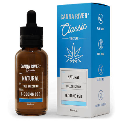 Canna River CBD Classic Tincture Natural Full Spectrum 6000mg CBD 60mL