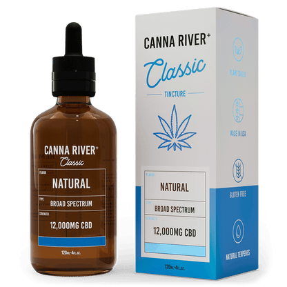 Canna River CBD Classic Tincture Natural Broad Spectrum 12000mg CBD 120mL
