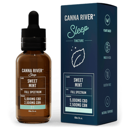 Canna River CBD Sleep Tincture Sweet Mint Full Spectrum 5000mg CBD + 2500mg CBN 60mL