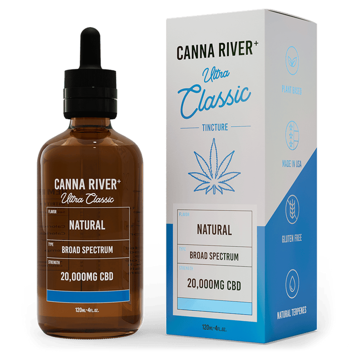 Canna River CBD Ultra Classic Tincture Natural Broad Spectrum 20000mg CBD 120mL
